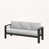 Coussin gris / cadre noir est en rupture de stock