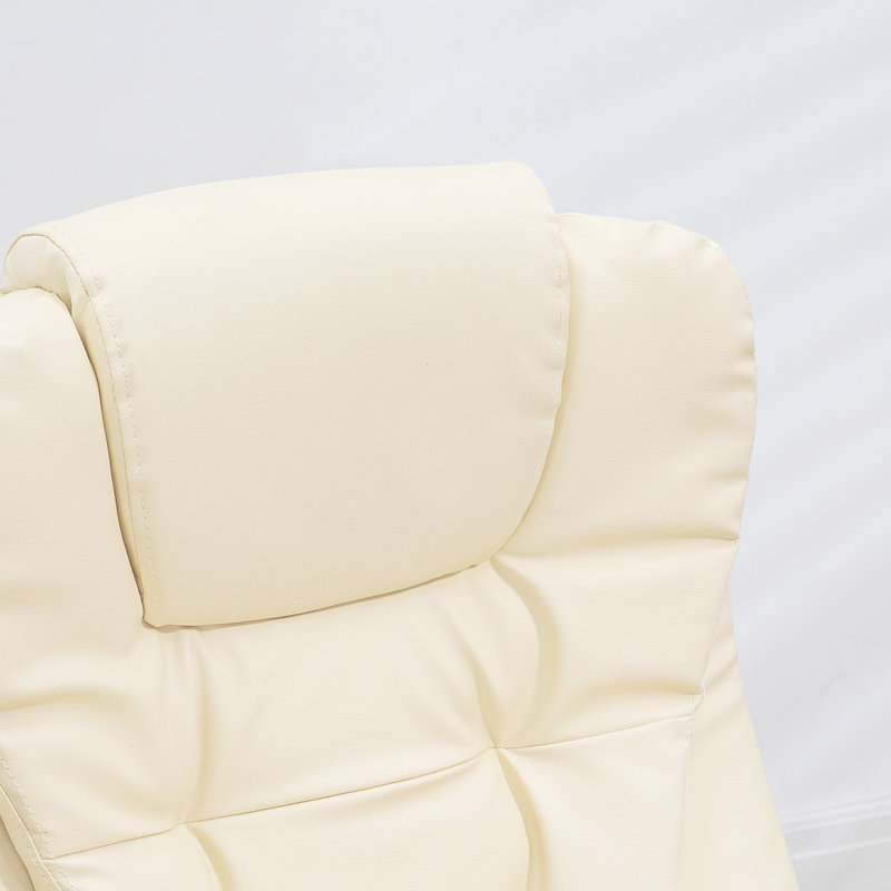High Back Vibration Massage Office Chair with 6 Vibration Points, Heated Reclining PU Leather Computer Chair with Armrest and Remote