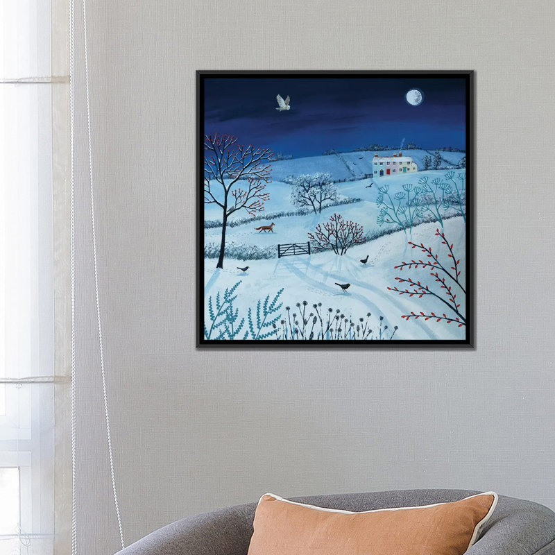 «One Snowy Night», reproduction sur toile, H 26 po x l 26 po x P 1,5 po, Toile tendue