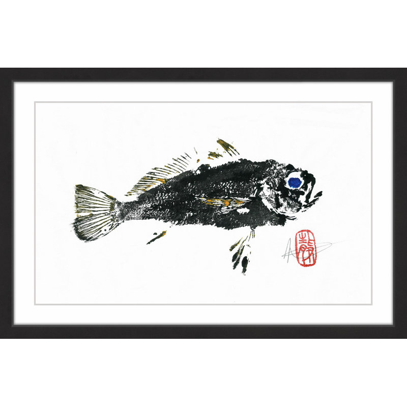« grand corvina 2 », reproduction d’art encadrée, H 12 po x l 18 po x P 1,5 po