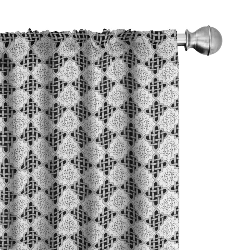 Celtic Semi-Sheer Rod Pocket Sliding Panel, 28" x 63"