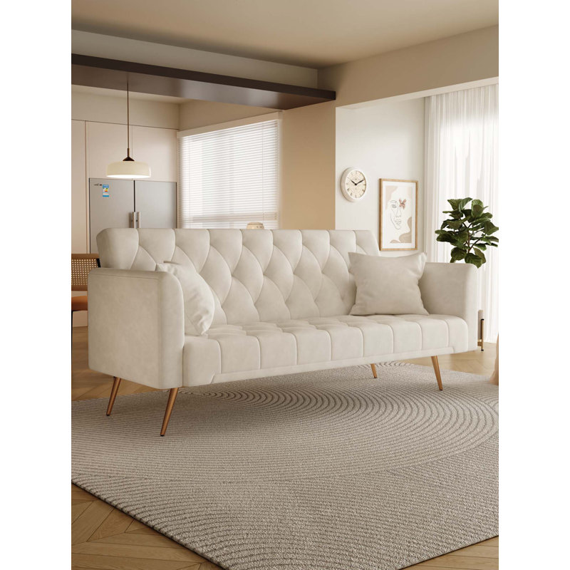 Canapé-lit double 71 po, Beige