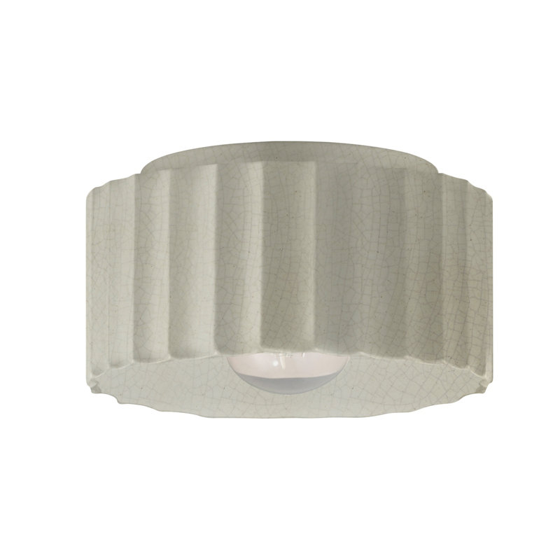 Plafonnier encastré 1 lumière Colgate, Blanc craquelé, H 6,5 po x l 10 po x P 10 po