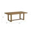 Table de salle à manger Meny, plateau rectangulaire de 72 pouces, base en bois de chêne brun noyer