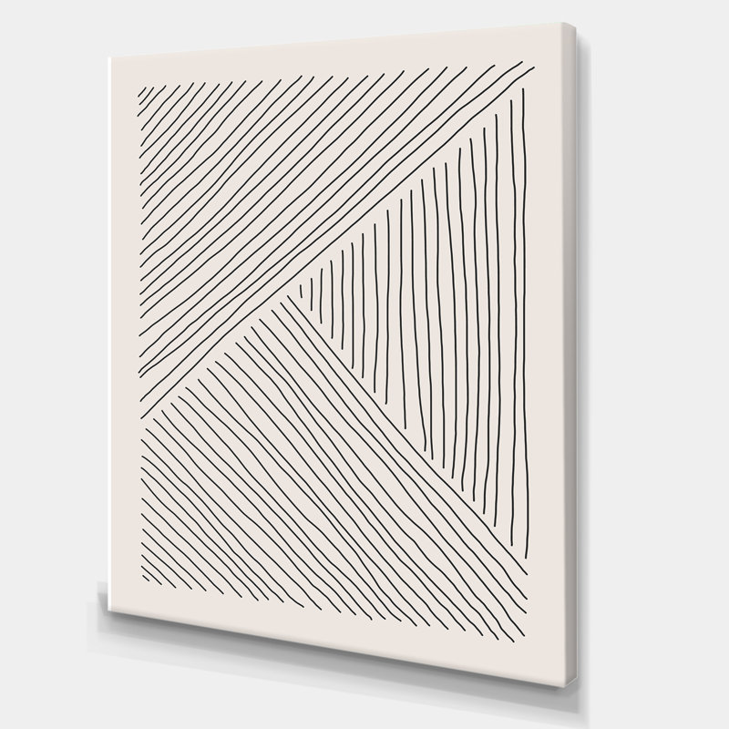 Minimal Geometric Lines II - impression sur toile tendue, H 32 po x l 24 po x P 1 po