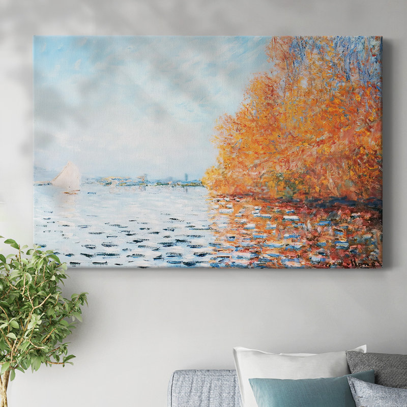 «La seine à Argentuil», toile tendue avec châssis de la galerie de dessin, H 8 po x l 12 po