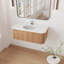 Meuble-lavabo mural 42 po avec lavabo en céramique et tiroir de rangement spacieux pré-assemblé