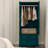 Freestanding Wooden Wardrobe Armoire with 2 Drawers-563725903