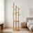 Freestanding Wood Coat Rack With 3 Shelves & 9 Hooks, Space-Saving Clothes Hanger Tree For Bedroom, Hallway, Entryway, And Office Organization