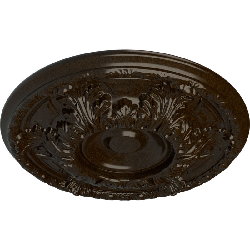 Médaillon de plafond Endurathane Vaduz, DE 23 1/2 po x P 3 1/2 po x P 2 1/8 po (convient aux auvents jusqu'à 3 1/2 po), fini désert Gobi peint à la main