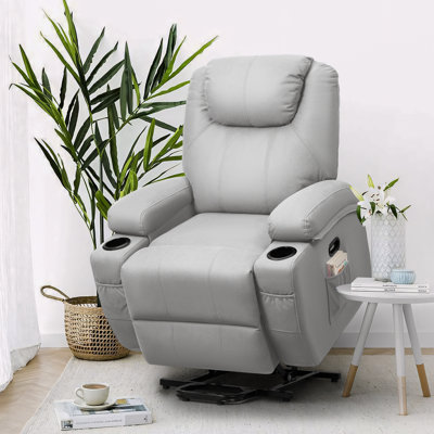 Fauteuil inclinable électrique lève-personne de 32 po avec masseur Ammarah