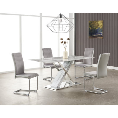 Wexford 19'' H Upholstered Metal Side Chair