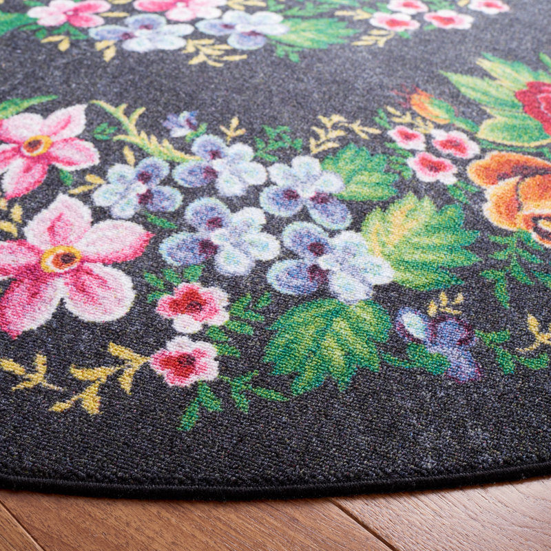 Tapis floral Sukhraj Performance, Rond 6 pi 7 po