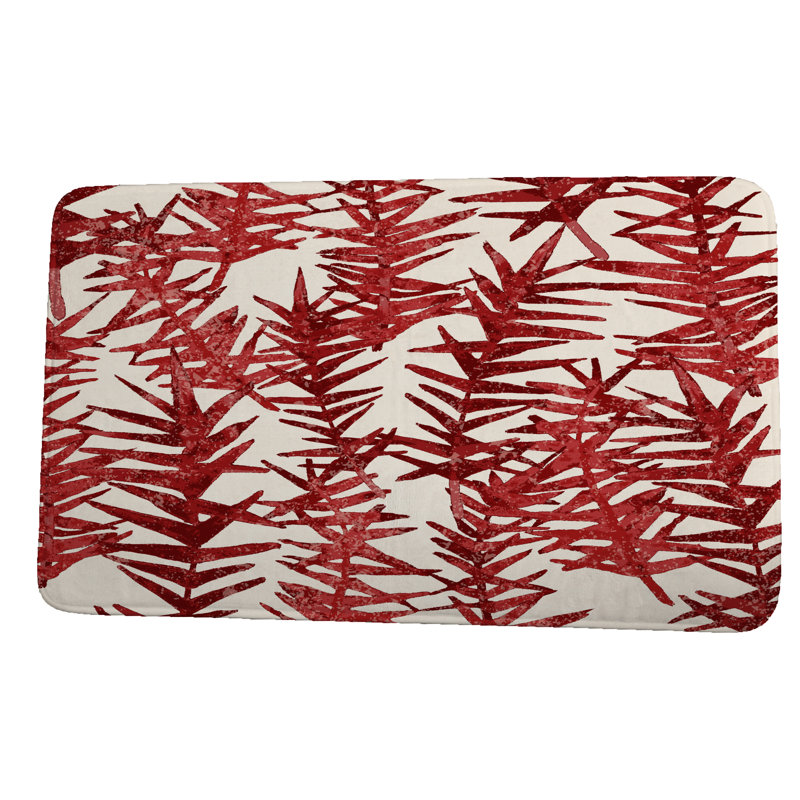 Tapis de bain Hermann, l 24 po x L 36 po, Rouge