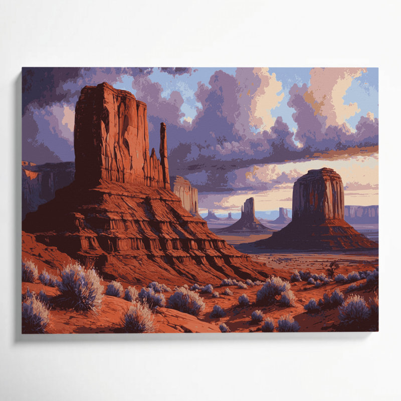 Art mural sur toile USA State Utah Brown, H 11 po x l 14 po