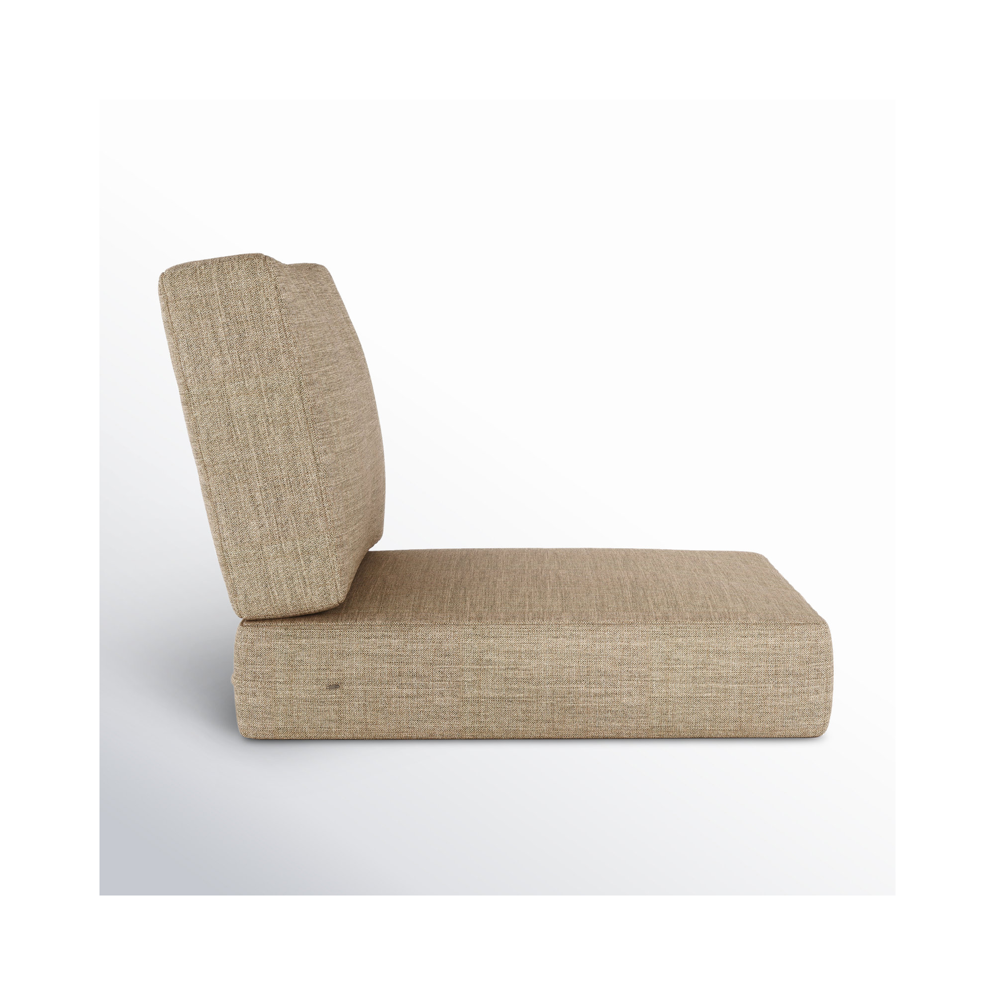 Outdoor Sunbrella Seat/Back Cushion, Cast Ash Sunbrella® Plainweave