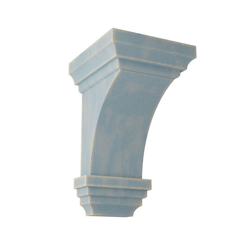 Corbeau à décor rétro moyen en bois Jefferson, H 10 po x l 5 po x P 5,75 po, Bleu bois flotté