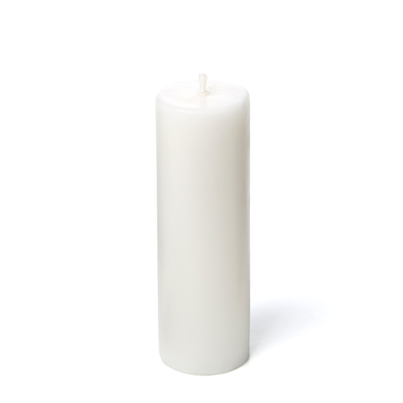 Bougie parfumée pilier, Blanc, H 6 po x l 2 po x P 2 po, 1 bougie