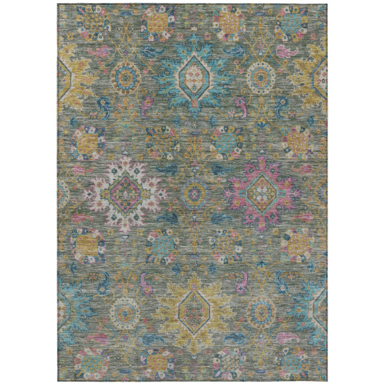 Machine Washable Indoor/Outdoor Jacinto ACN2151 Medallions Rug