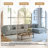Seemab 5 - Piece Upholstered Light Gray Corduroy Modular Sectional with Pillow Back and Removable Ottoman-102376896