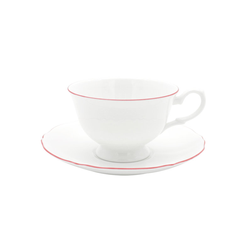 Amelie Bone China Teacup, Roseate