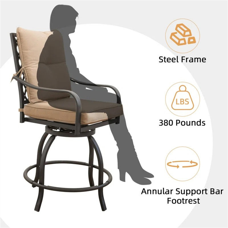 Tabourets de bar pivotants Outdoor Living