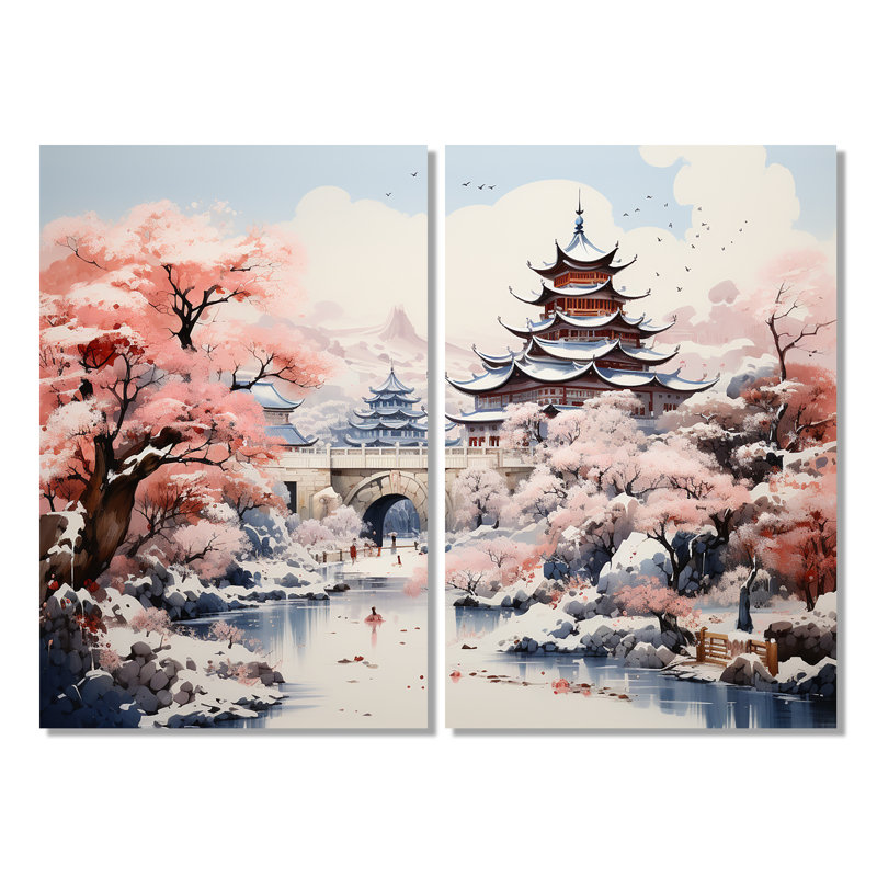 Art chinois sur la route de la soie V - Art populaire chinois, 36" H x 48" W, Toile tendue, Ne s’applique pas