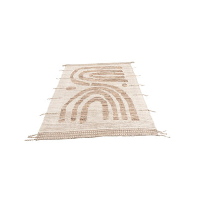 Tapis carré brun clair Orpheus