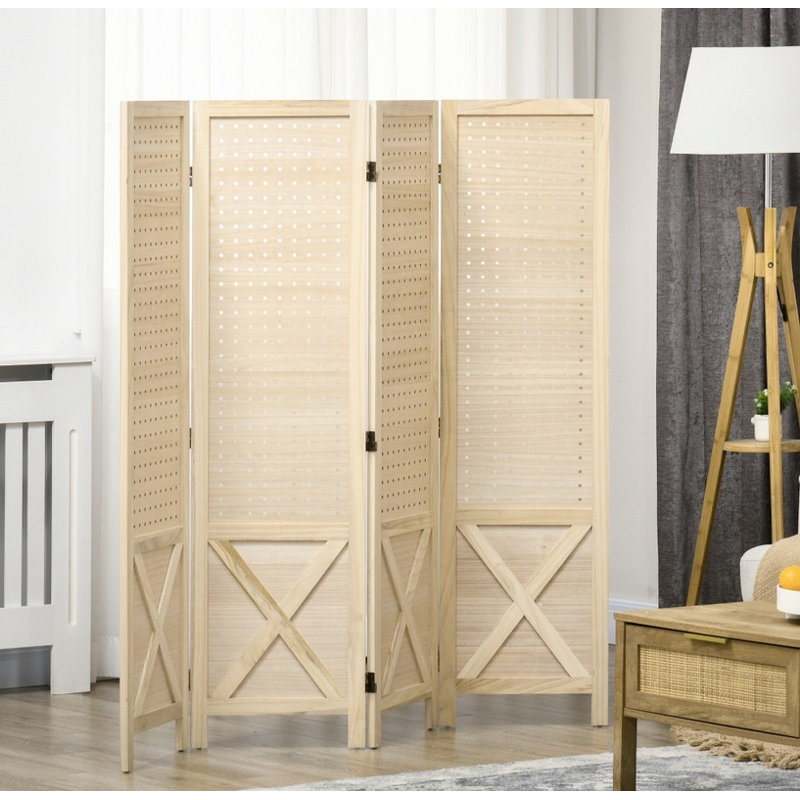 Cloison 4 panneaux 4,7 pouces en bois