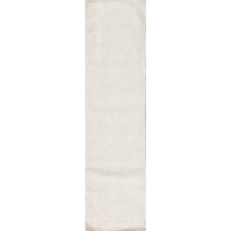 Chemin de table beige noué à la main de haute qualité