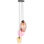 Luminaire suspendu en fer et verre 3 lumières Keoni