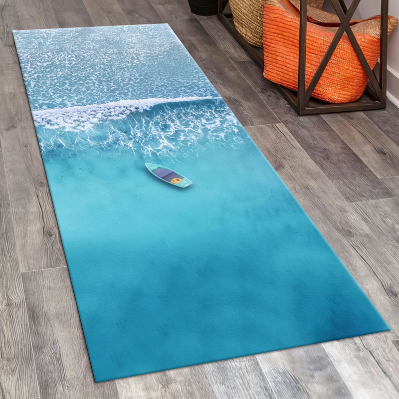 Soft Pile Printed Rug with Vibrant Floral Design for a Stylish Addition to Your Living Room or Bedroom Decor