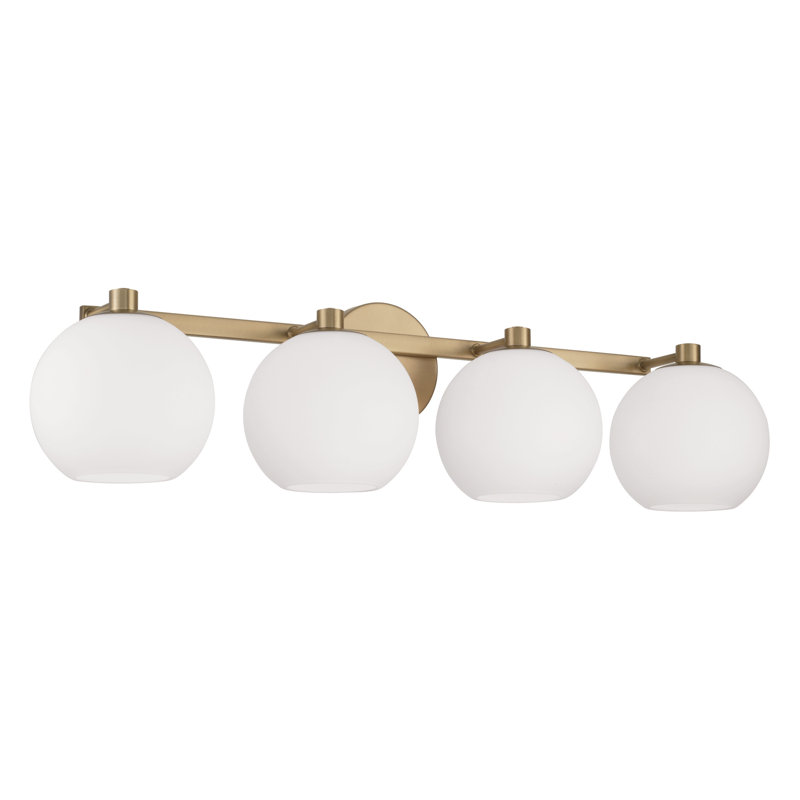 Ansley 4 - Light Dimmable Vanity Light, Aged Brass