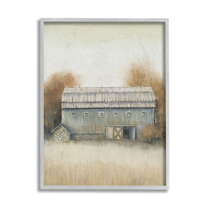 «Autumn Barn Doors Vintage Farm Landscape» par Timothy O 'Toole - impression d'art graphique, H 20 po x l 16 po x 1,5 po