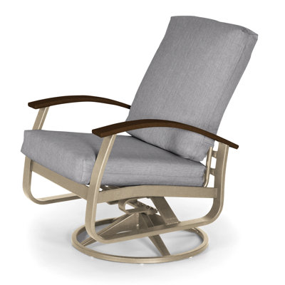 Chaise de patio pivotante avec coussin Askar