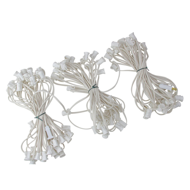 Ensemble de douilles commerciales C7, H 0,5 po x l 1200 po x P 0,5 po, Blanc