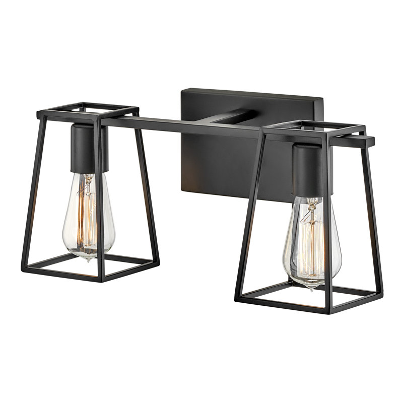 2-Light Open Cage Bath Vanity Fixture
