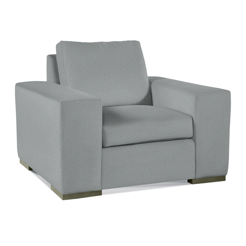 Memphis Armchair, Light Blue Performance Fabric; 0851-55, Java
