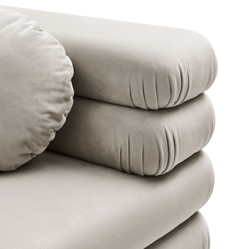 Chaise de coin Jubilee, Velours amande