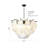 Transitional 7 Light Glass Petal Chandelier