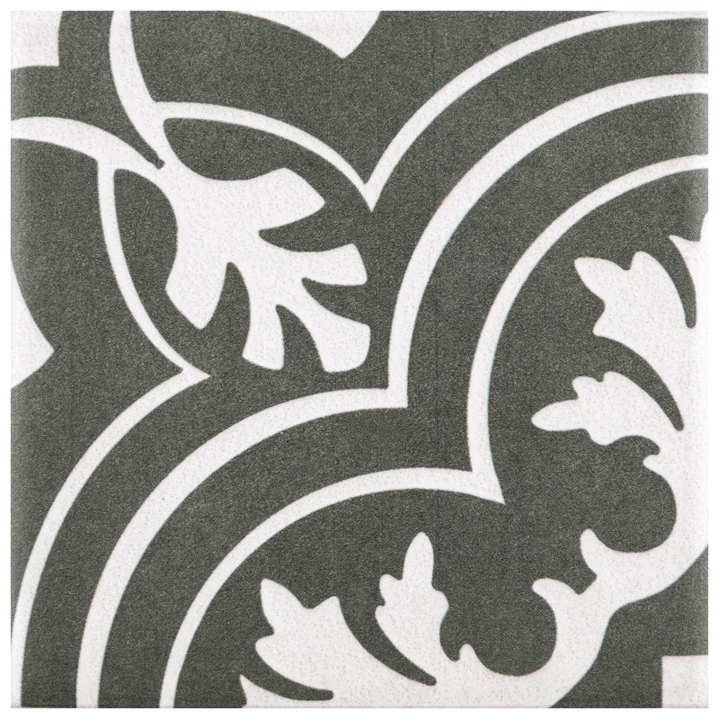 Twenties Mini 4" x 4" Ceramic Patterned Wall & Floor Tile