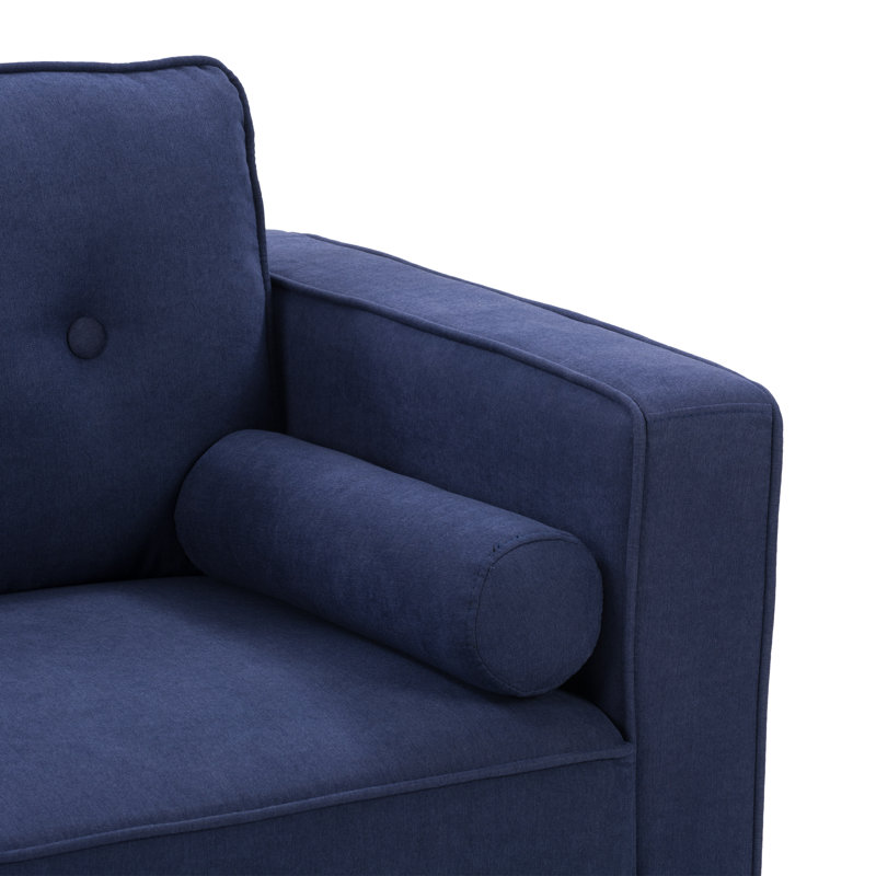 Causeuse Auxence, Polyester bleu marine