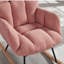 Fauteuil berçant et oscillant rembourré avec tissu-129948597-129948598