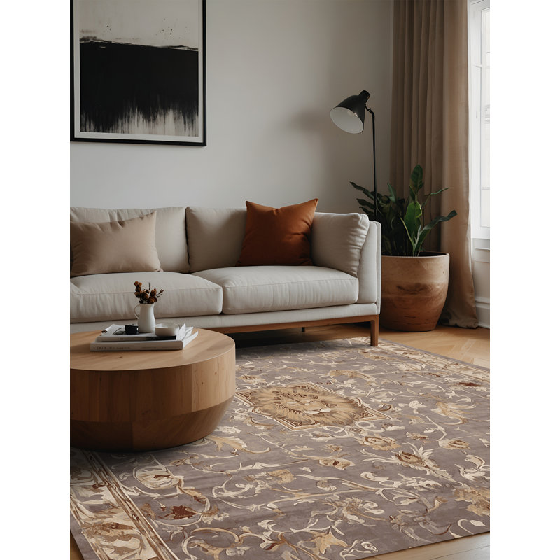Tapis gris lavable à la machine, Carré 3 pi
