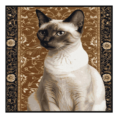 Washable Oriental Shorthair Cats Area Rug