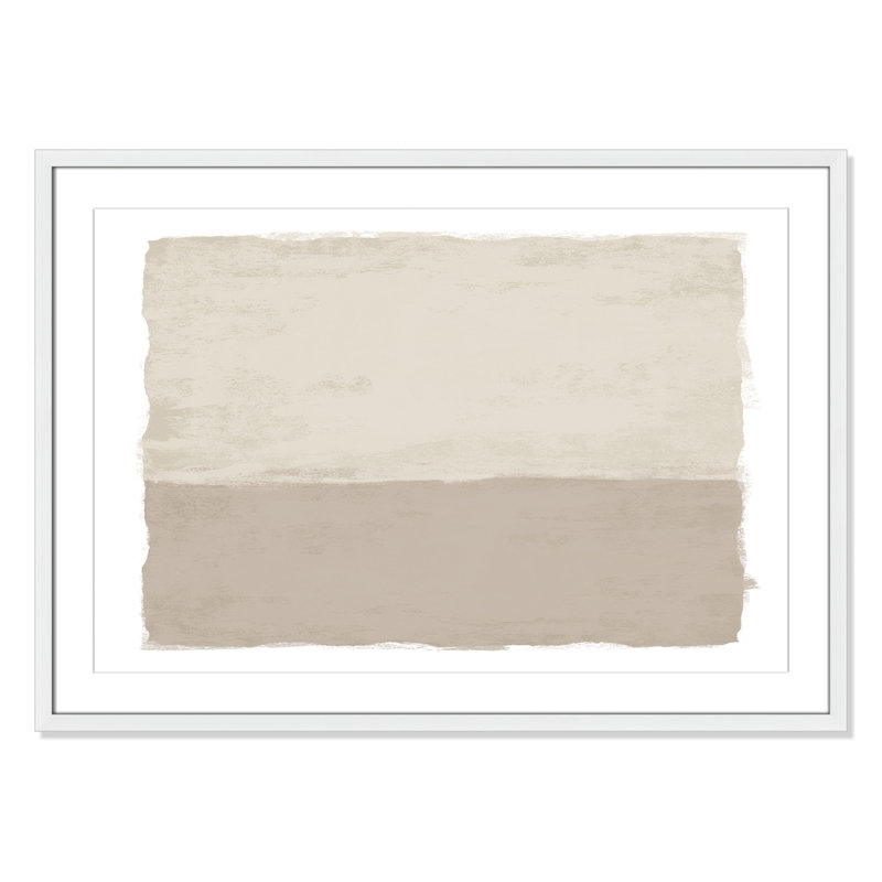 Silent Sands II - Landscape Version Print par Natalie Carpentieri, L 35,5 po x H 25,5 po, Blanc satiné, Imprimé mat