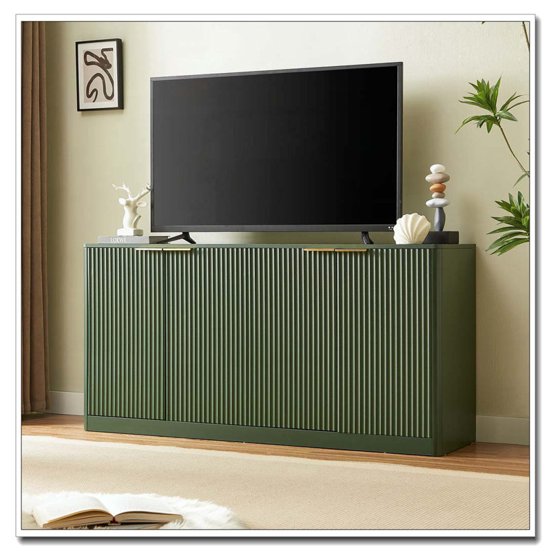 Buffet de 59 pouces à ondulation moderne avec contour incurvé