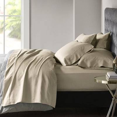 Ensemble de draps en satin de coton 800 fils à densité de tissage 800 fils