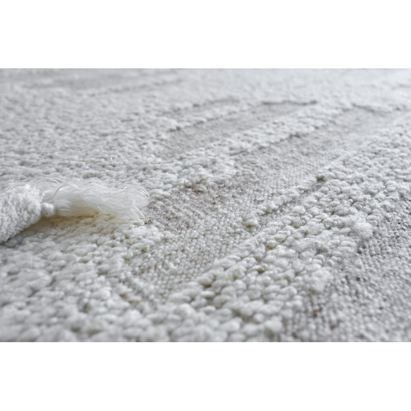 Canyon Wool Area Rug in Ivory/Beige, Rectangle 8' x 10'