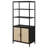 Kenneth Black 3-Shelf Radio Weave Accent Cabinet-1394946467
